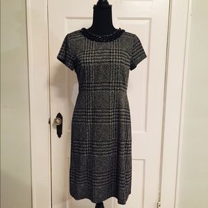 Karl Lagerfeld plaid dress w/removal necklace
